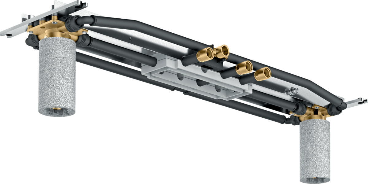 Corps d&#39;encastrement AXOR ShowerSolutions pour douche de tête au plafond 1200 x 300 mm, 4 jets