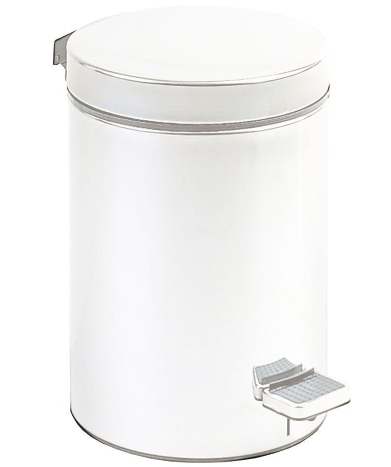 Poubelle à pédale hygiénique Nofer en blanc