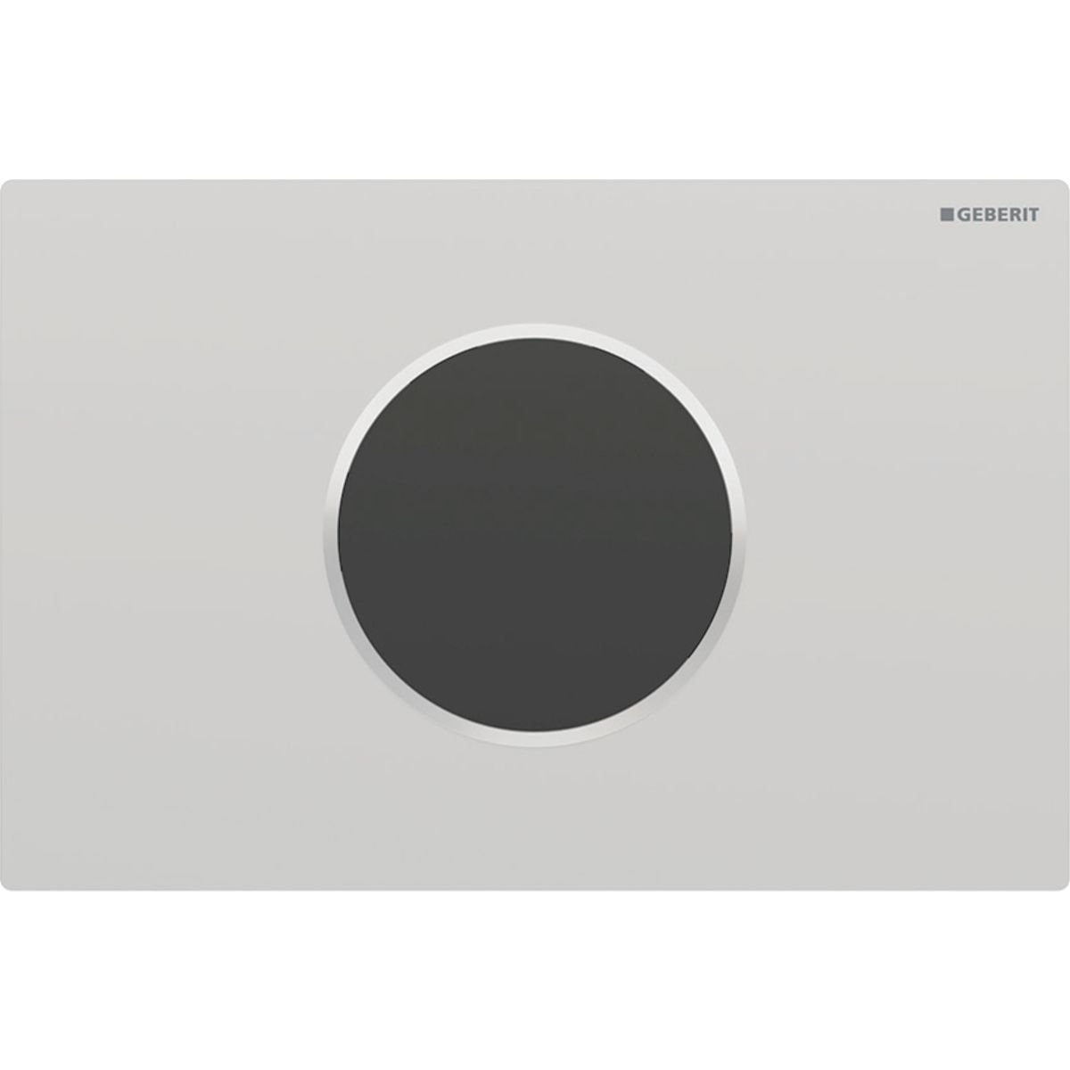 Plaque de déclenchement infrarouge Geberit Sigma10 électronique pour réservoir à encastrer Sigma 12 cm / Chromé mat - Anneau design chromé brillant