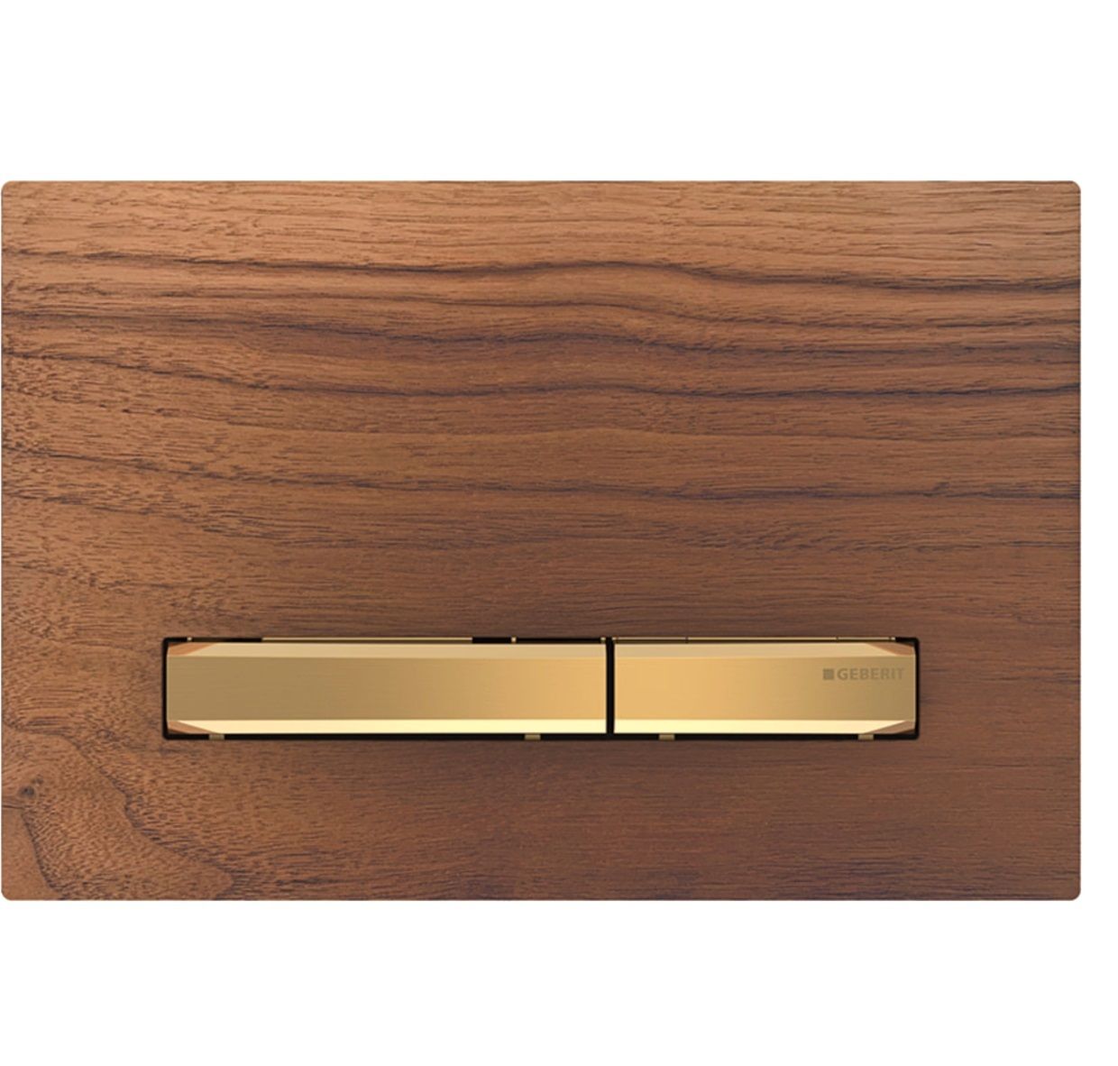 Plaque de déclenchement Geberit Sigma50 / Noyer américain - laiton