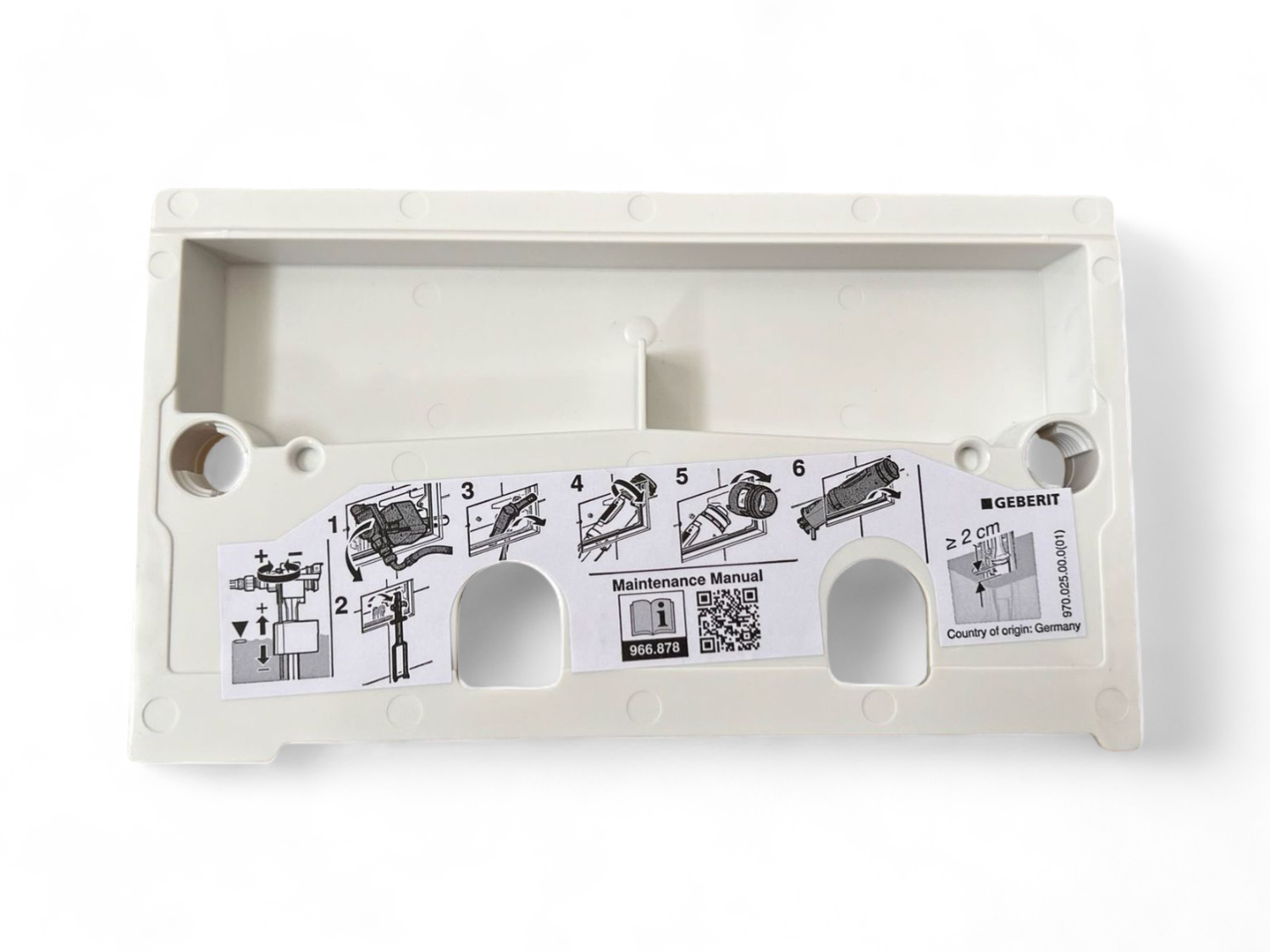 Plaque de protection Geberit pour réservoir à encastrer Alpha 8 cm Next Gen