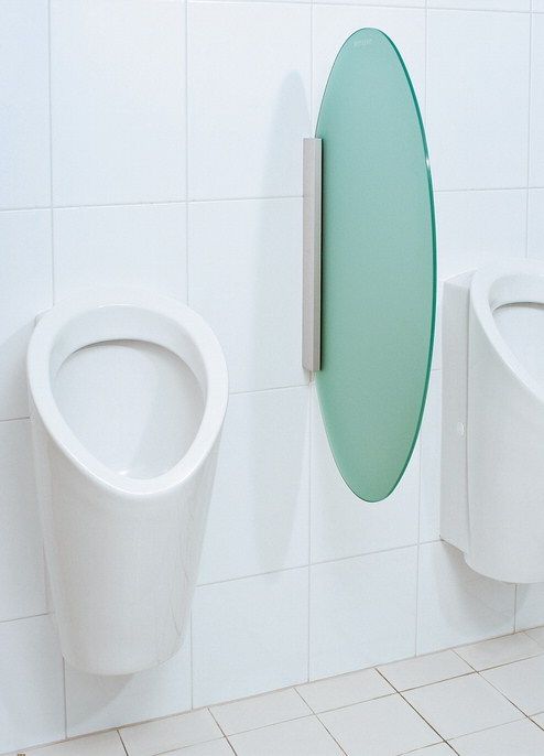 Séparation d&#39;urinoirs Geberit en verre, ovale
