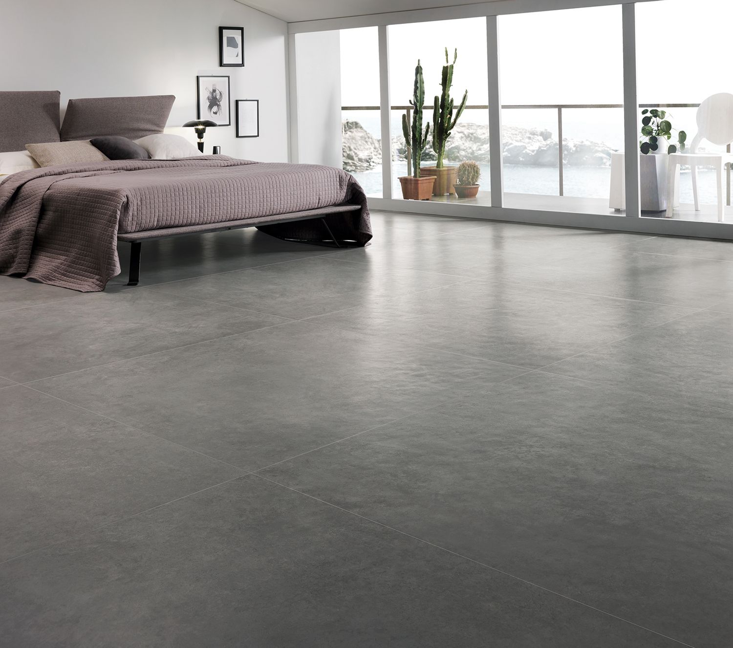 Grès cérame Tagina Concreta Grigio Scuro mat 60 x 120 cm, rectifié