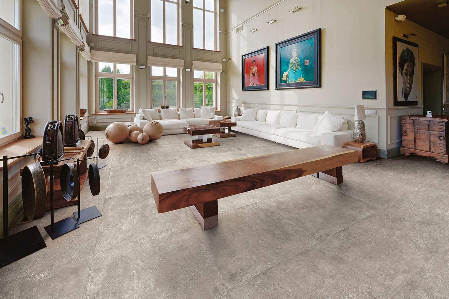 Grès cérame Tagina Umbria Antica Grigio mat 60 x 120 cm, rectifié