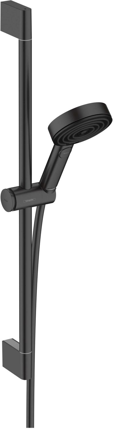 Barre de douche Hansgrohe avec douchette à main Pulsify Select S 105 3 jets et flexible Isiflex en noir mat