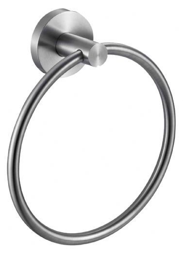 Anneau porte-serviette Nofer Niza en chromé satiné