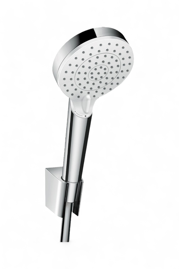 Support mural Hansgrohe avec douchette à main Crometta Vario EcoSmart et flexible Isiflex