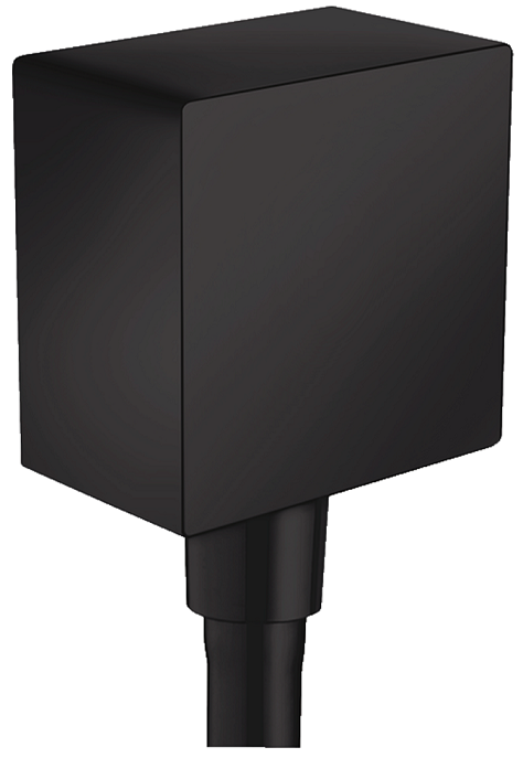 Coude de raccordement Hansgrohe FixFit Square en noir mat