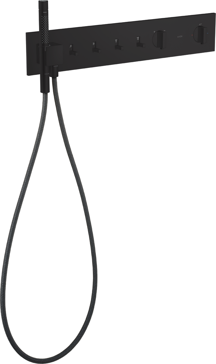 Module thermostatique encastré AXOR ShowerComposition avec 4 fonctions en noir mat