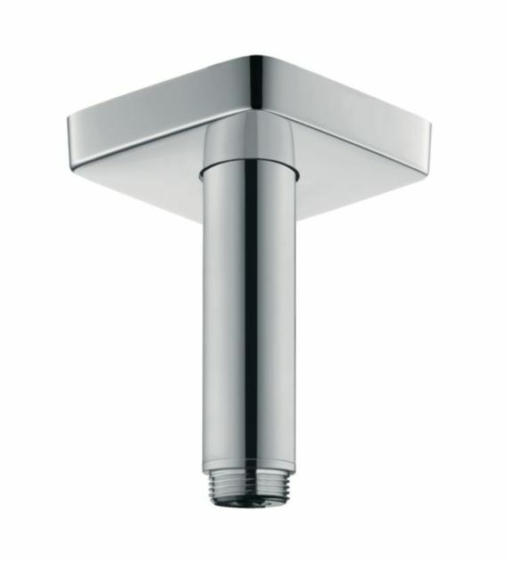 Bras de douche plafonné Hansgrohe 100 mm avec rosace carrée
