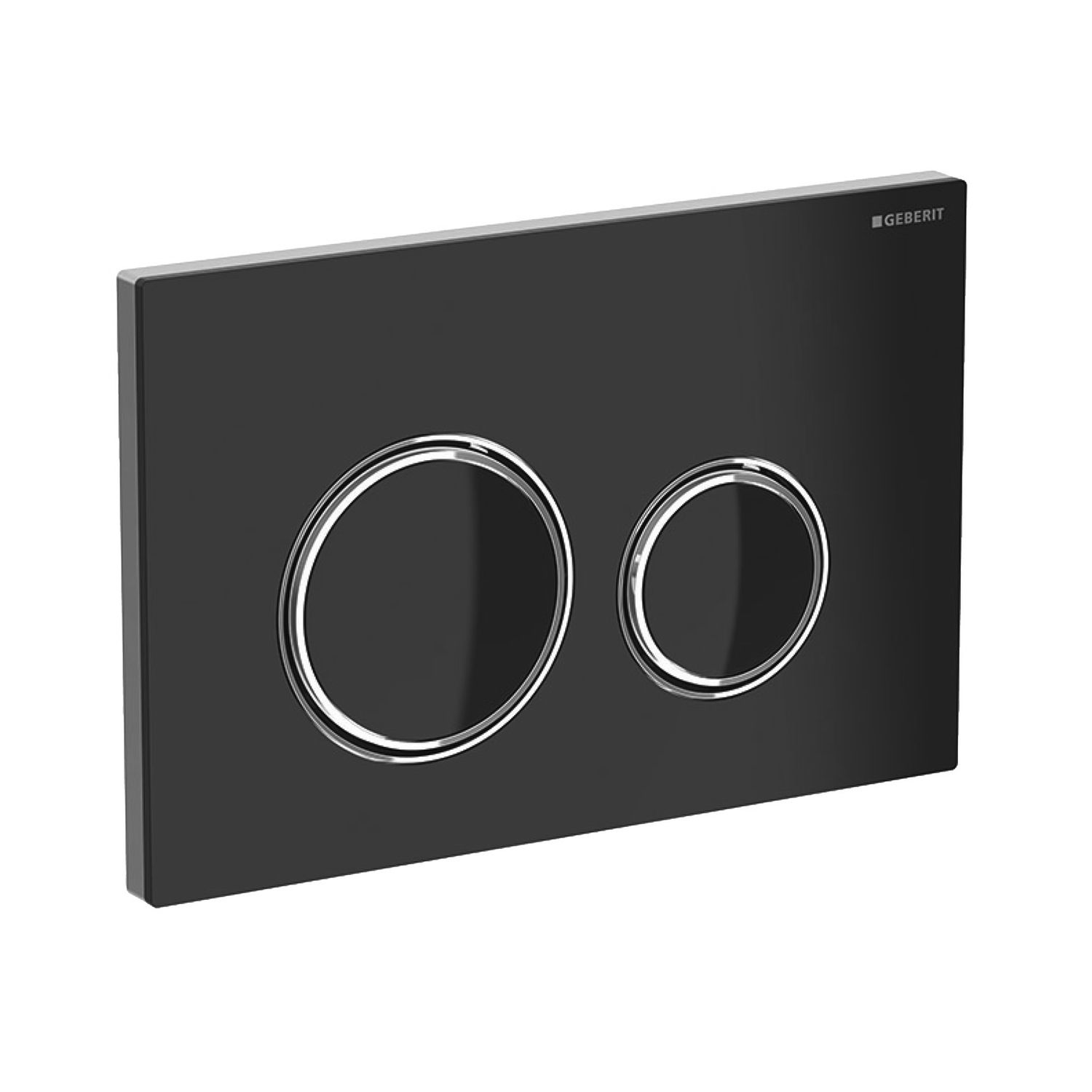 Plaque de déclenchement Geberit Sigma21 / Verre noir - chromé