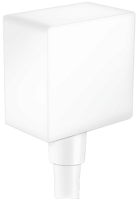 Coude de raccordement Hansgrohe FixFit Square en blanc mat