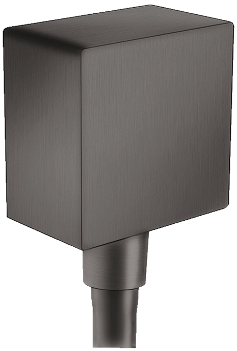 Coude de raccordement Hansgrohe FixFit Square en noir chromé brossé