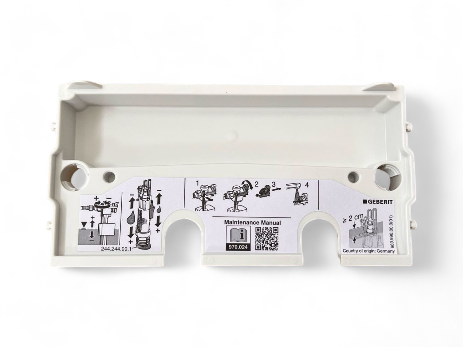 Plaque de protection Geberit pour réservoir à encastrer Alpha 12 cm
