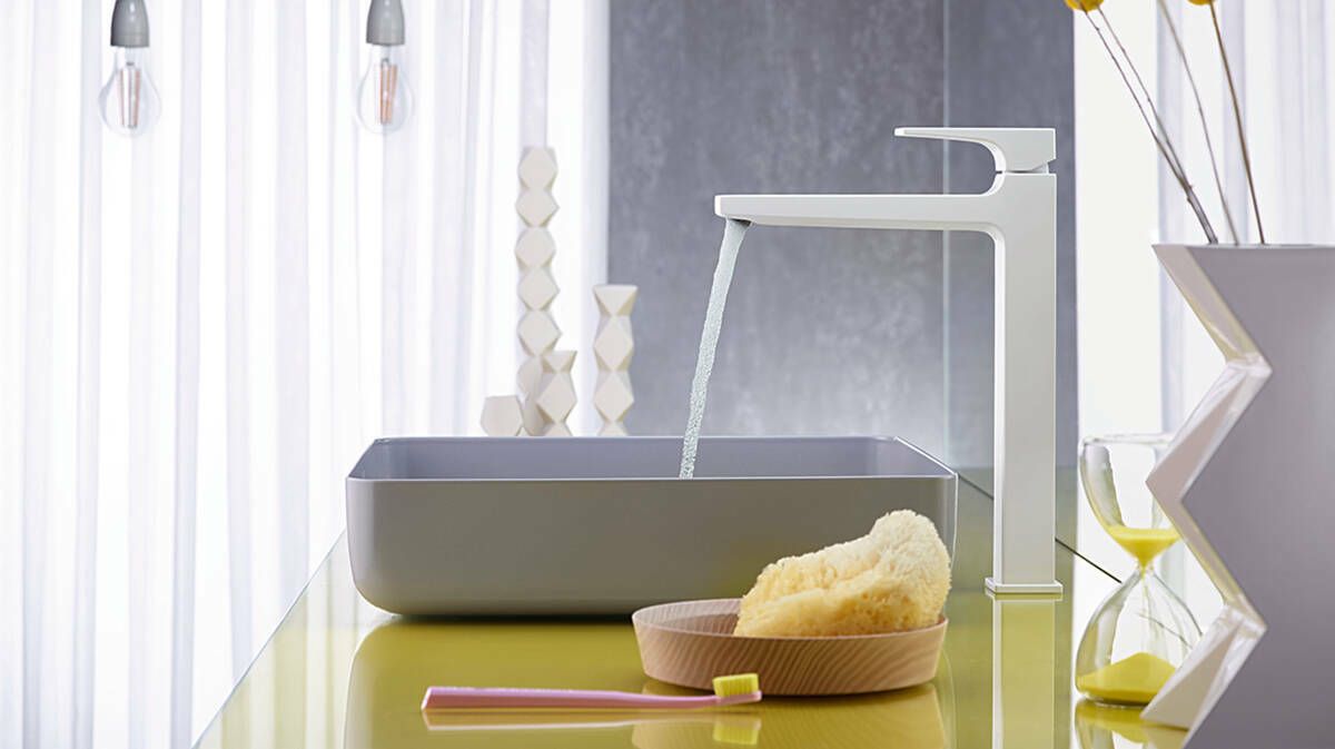 Mitigeur de lavabo Hansgrohe Metropol 260 en blanc mat avec bonde push-open