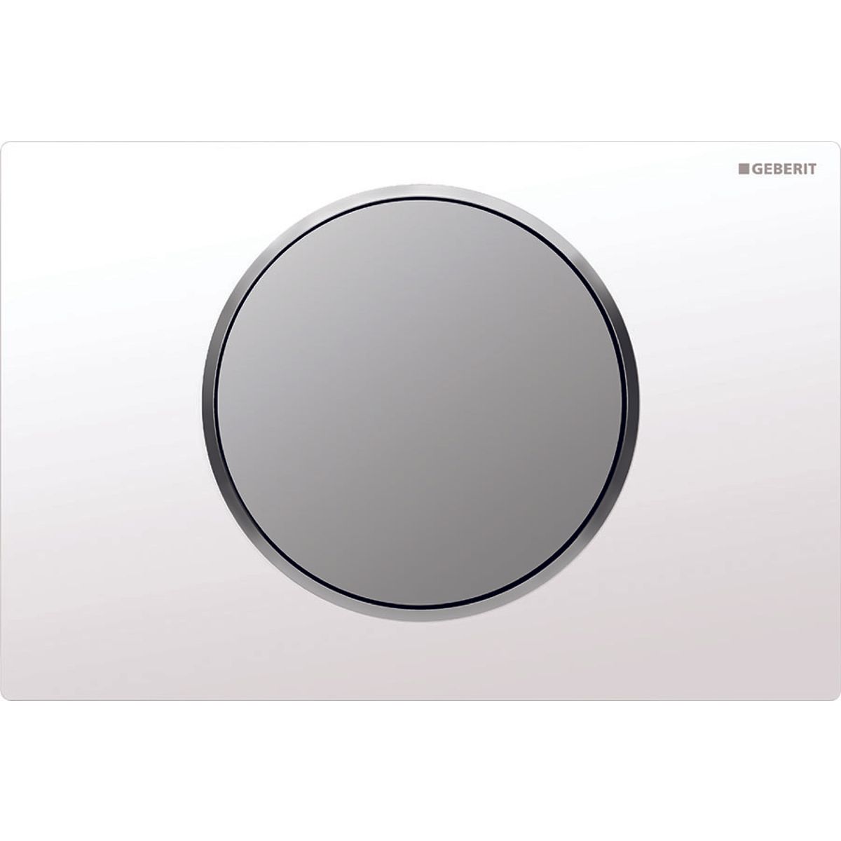 Plaque de déclenchement Geberit Sigma10 / Blanc - Chromé mat