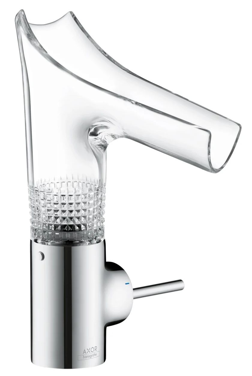 Mitigeur de lavabo AXOR Starck V bec en verre coupe diamant