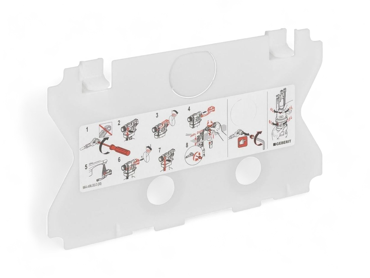 Plaque de protection Geberit pour réservoir à encastrer Sigma 8 cm