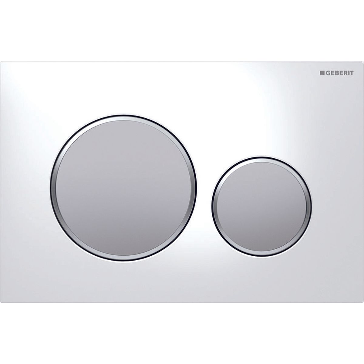 Plaque de déclenchement Geberit Sigma20 / Blanc - Chromé mat