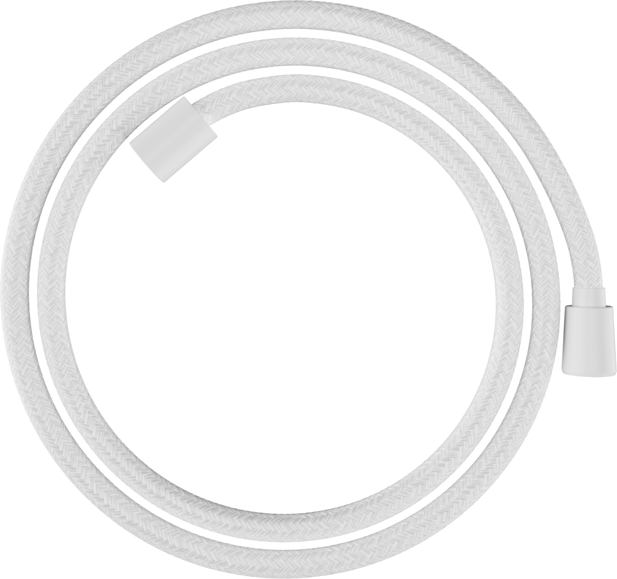 Flexible de douche Hansgrohe textile Designflex 1,60 m, en blanc mat