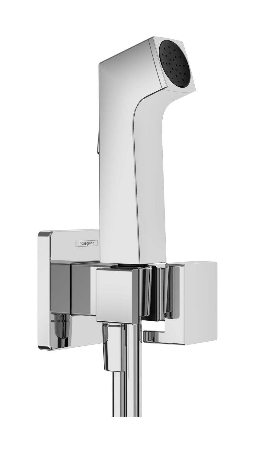 Douchette hygiénique pour WC Hansgrohe E pour eau froide avec support et flexible