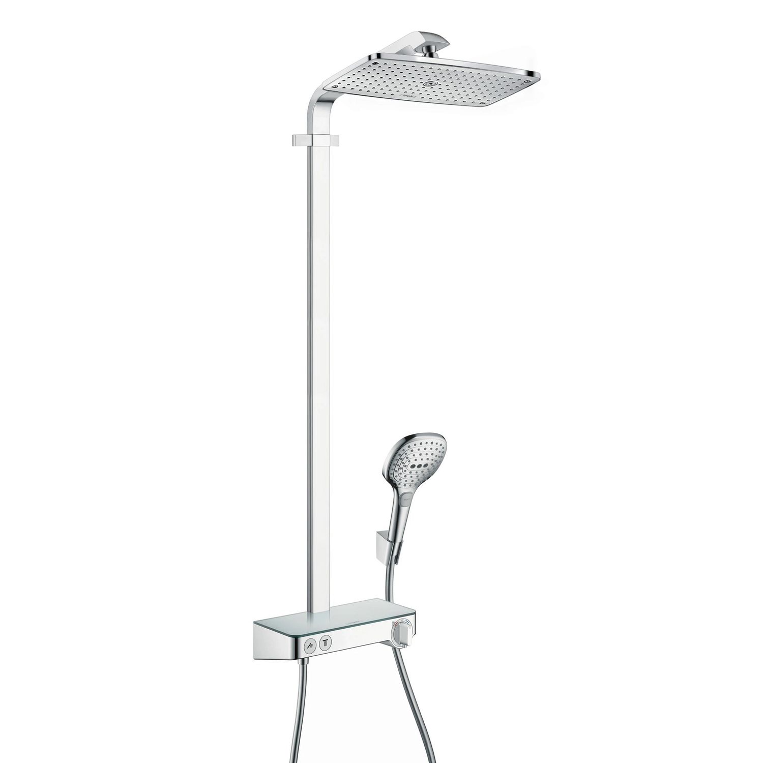 Colonne de douche Showerpipe Hansgrohe Raindance E 360 1 jet avec mitigeur thermostatique ShowerTablet Select 300