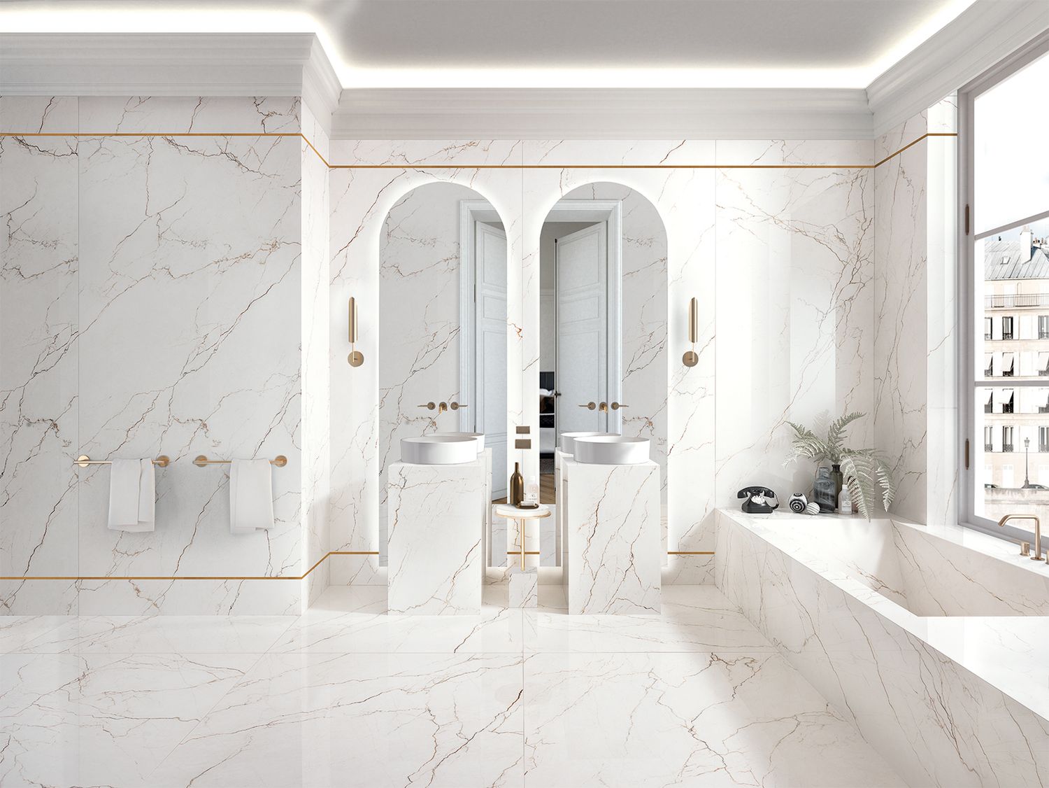 Grès cérame Tagina Segesta Caramel brillant 60 x 120 cm, rectifié