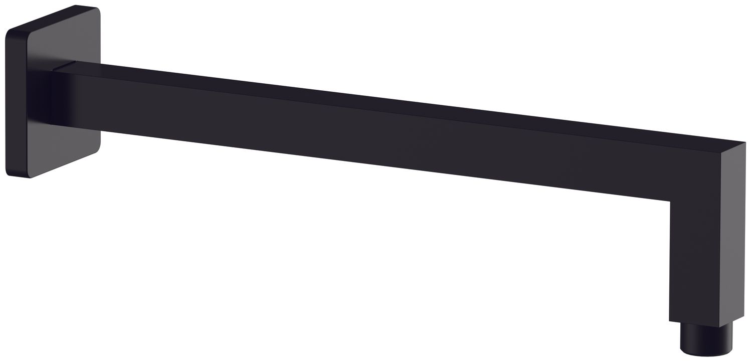 Bras de douche Remer carré 30 cm en noir mat