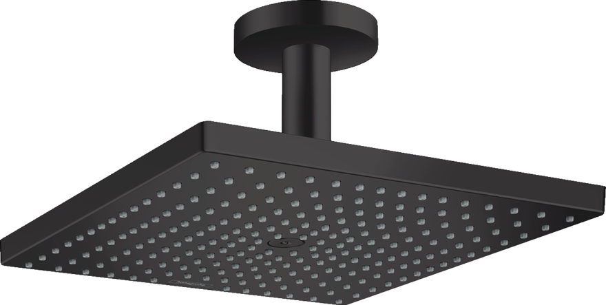 Douche de tête Hansgrohe Raindance E 300 air 1 jet avec raccordement plafond en noir mat