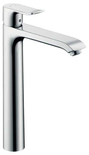 Mitigeur surélevé pour vasque libre Hansgrohe Metris 260 en laiton chromé avec tirette et vidage