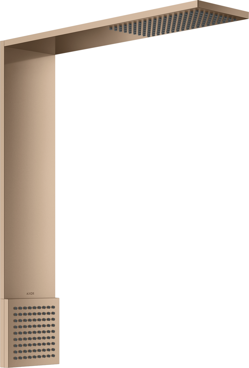 Module de douche de tête Axor ShowerComposition 110/220 1 jet avec douchette d’épaule, en Or rouge poli