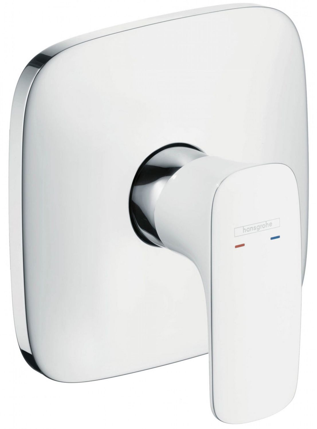 Set de finition blanc / chromé pour mitigeur de douche encastré Hansgrohe PuraVida