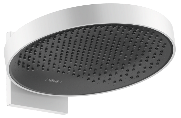 Douche de tête Hansgrohe Rainfinity 360 1 jet avec raccord mural en blanc mat
