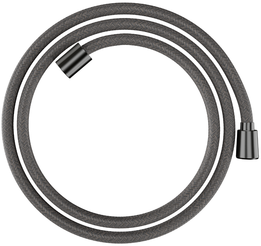 Flexible de douche Hansgrohe textile Designflex 1,60 m, en noir chromé brossé