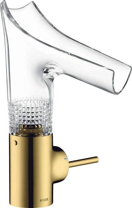 Mitigeur de lavabo AXOR Starck V bec en verre coupe diamant