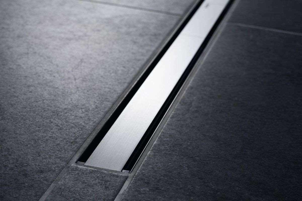 Set de finition Geberit CleanLine60 - Noir / Métal brossé - Longueur 30 - 130 cm