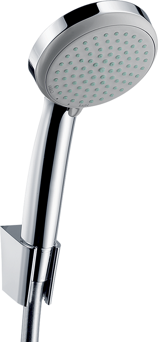 Support mural vario Hansgrohe avec douchette à main Croma 100 et flexible 1,60 m
