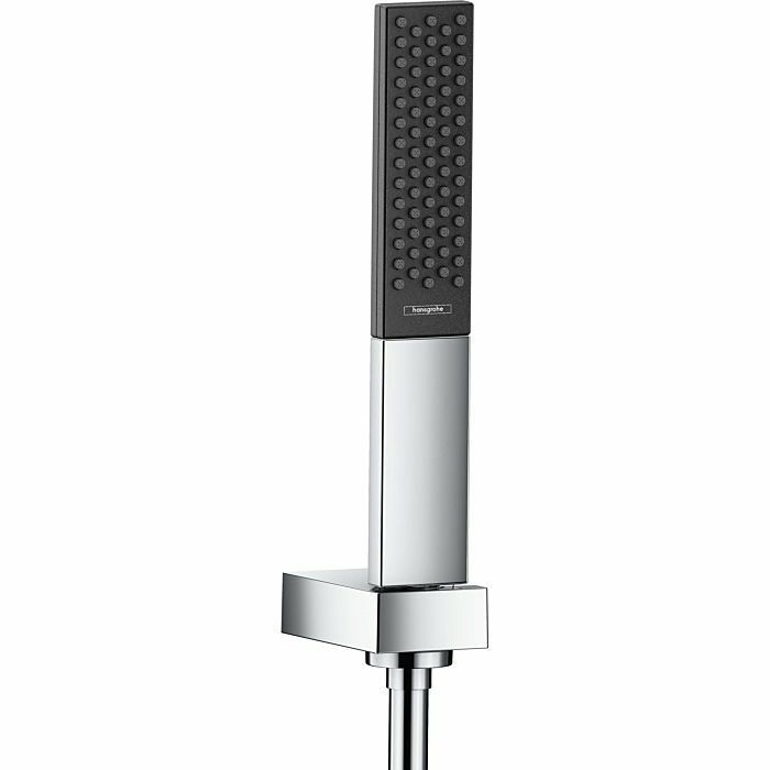 Support mural Hansgrohe avec douchette à main Rainfinity 100 1 jet PowderRain et flexible 160 cm en chromé