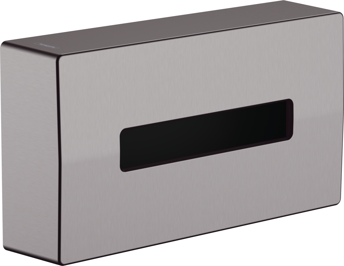 Distributeur de mouchoirs en papier Hansgrohe AddStoris en noir chromé brossé