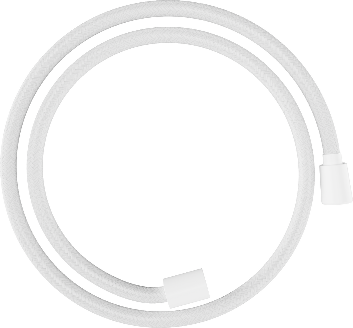Flexible de WC Hansgrohe textile Designflex 1,25 m, en blanc mat
