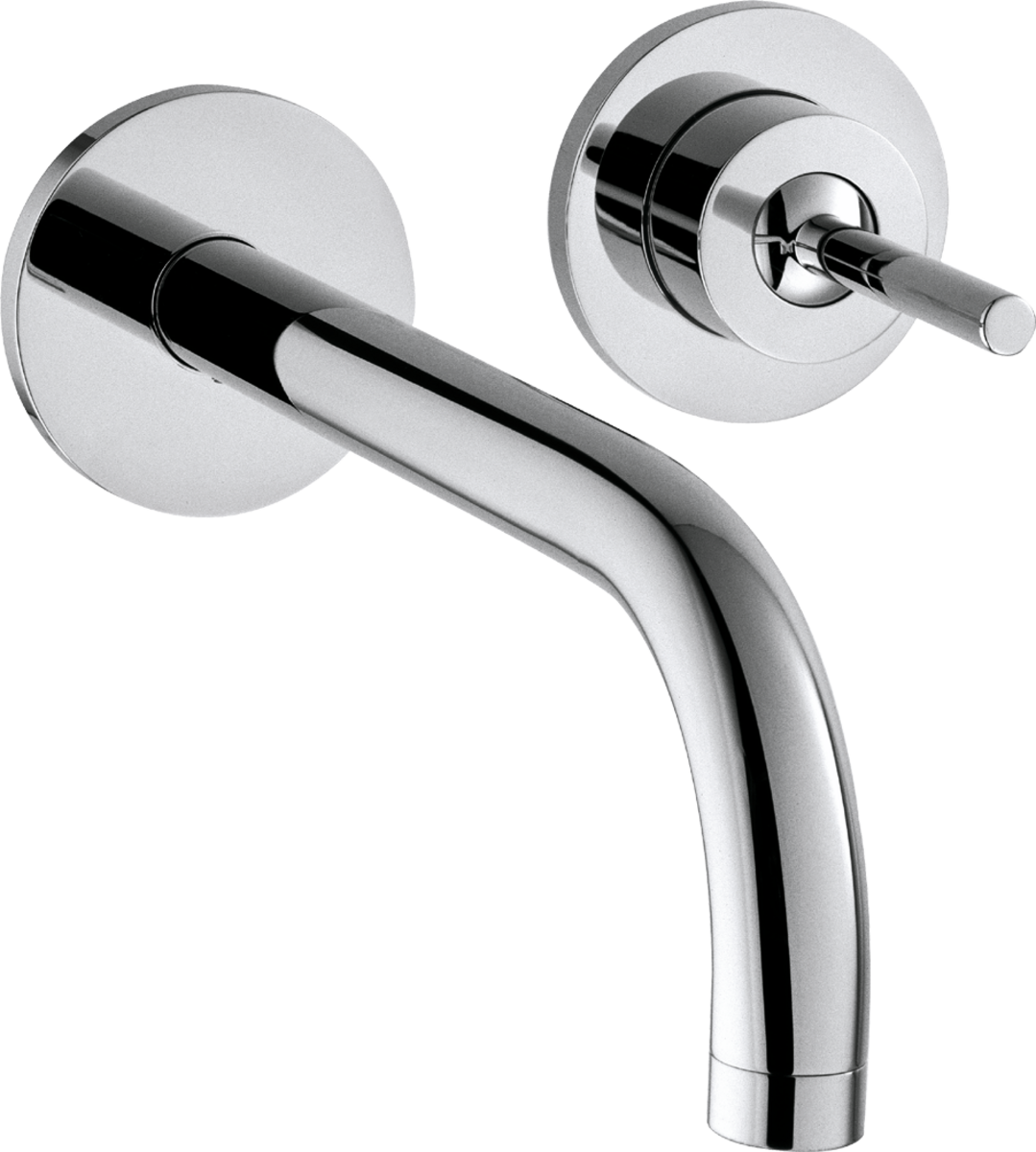 Mitigeur de lavabo encastré AXOR Uno 225 mm en laiton chromé avec rosaces