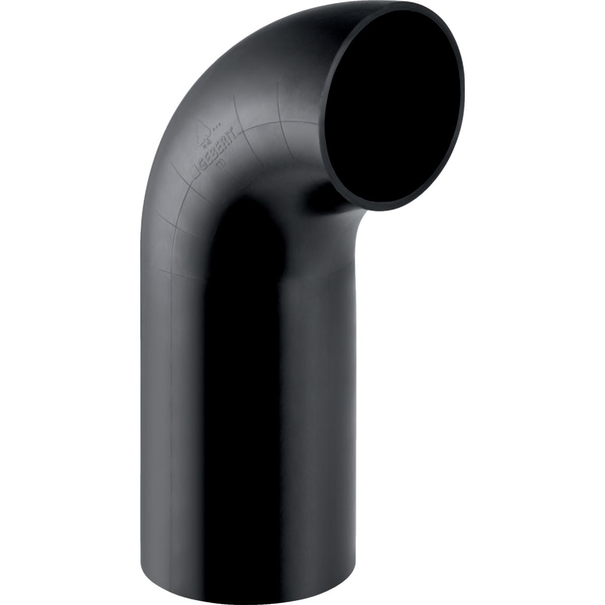 Coude Geberit PEHD à branche longue : 90°, d=75mm