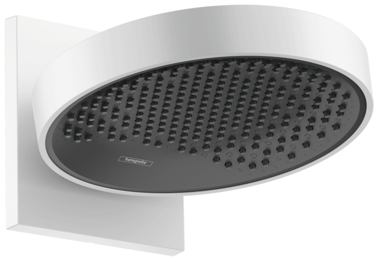 Douche de tête Hansgrohe Rainfinity 250 1 jet avec raccord mural en blanc mat