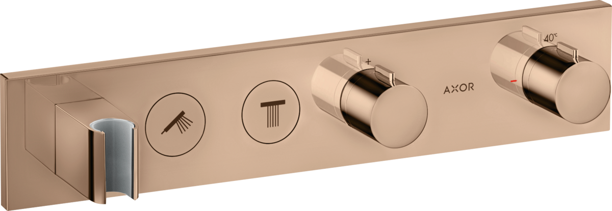 Module thermostatique encastré AXOR ShowerSolutions 2 fonctions en Or rouge poli