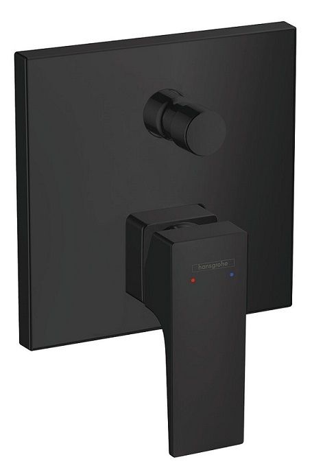Set de finition pour mitigeur bain / douche encastré Hansgrohe Metropol en noir mat
