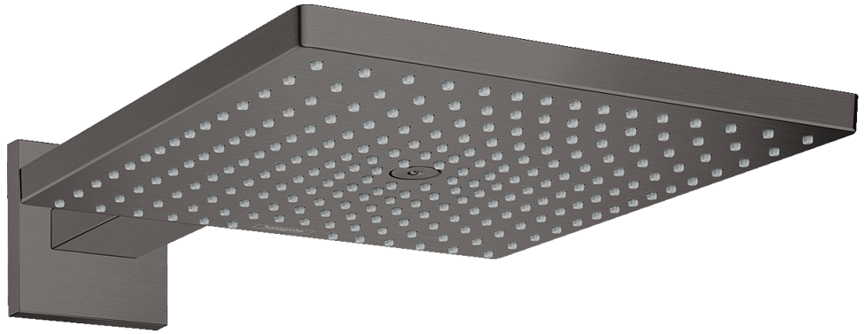 Douche de tête Hansgrohe Raindance E 300 Air 1 jet avec bras de douche en noir chromé brossé