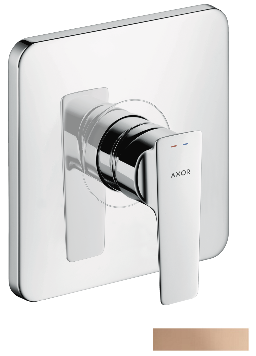 Set de finition pour mitigeur de douche encastré AXOR Citterio E en Or rouge poli
