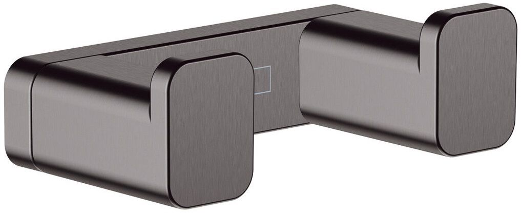 Crochet double Hansgrohe AddStoris en noir chromé brossé
