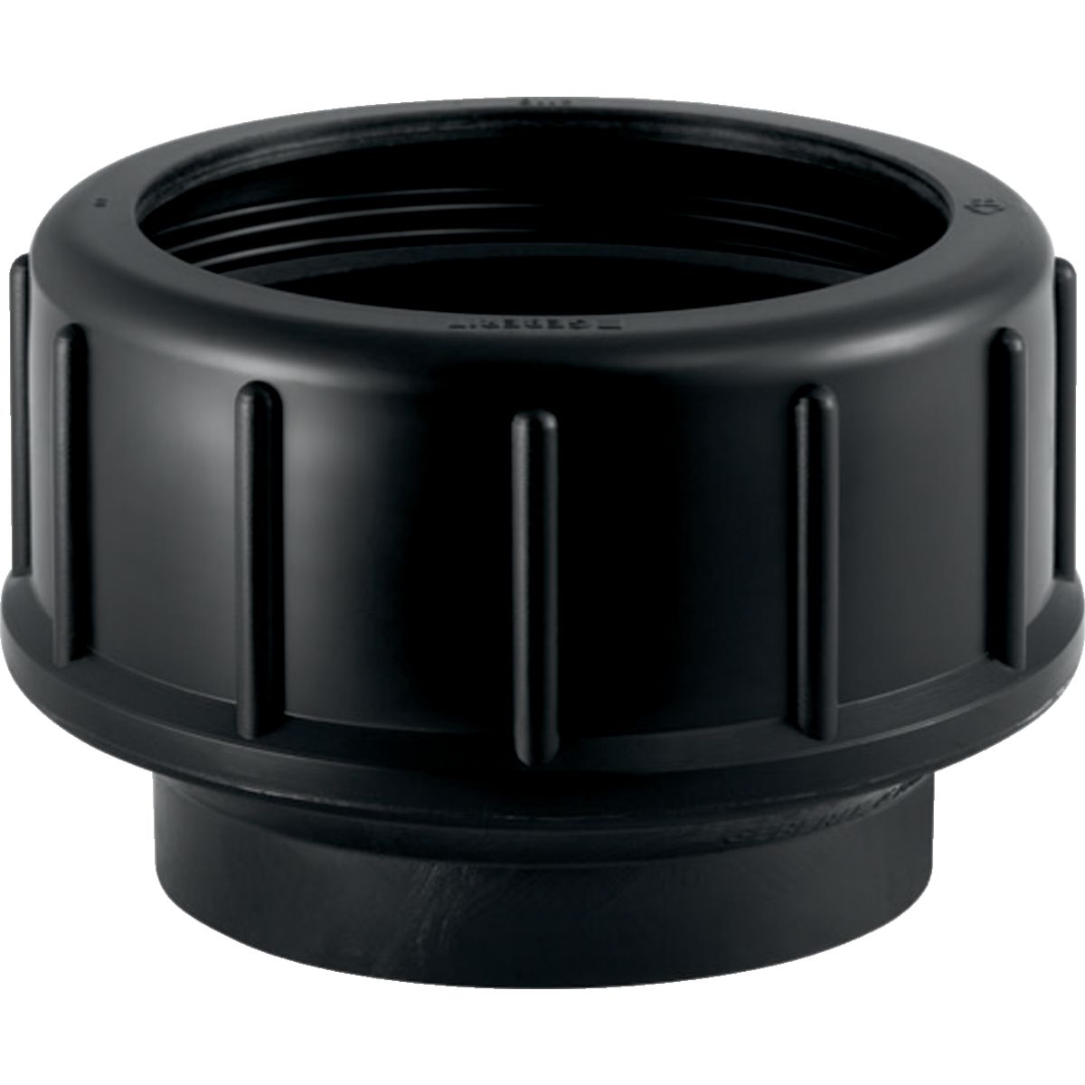 Tubulure filetée Geberit PEHD avec raccord à joint américain (bouchon de dégorgement) : d=75mm