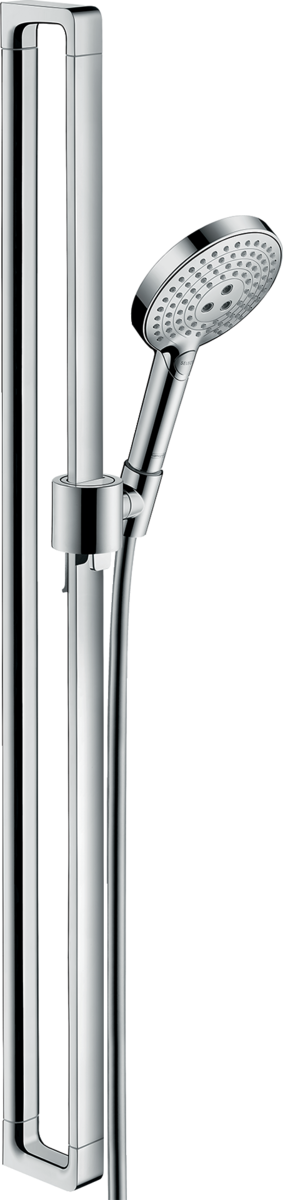 Barre de douche AXOR Citterio E avec douchette à main 120 3 jets, flexible 1,6 m et curseur Unica E / Citterio E